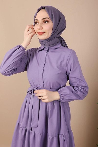 CNG MODA Standard Buttoned Dress Fuchsia