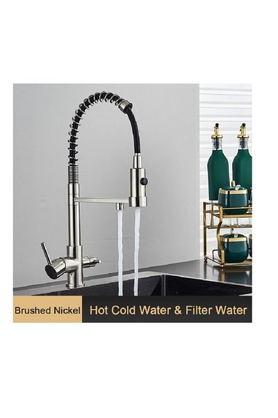 OEM Dual Flow Water Purification Battery - Spiral Fountain and Outlet Matte Chrome
