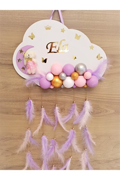 HD Different Kapı Süsü Ahşap Bulut Kapısüsü Bebek Odası Isimlik Strafor Toplu