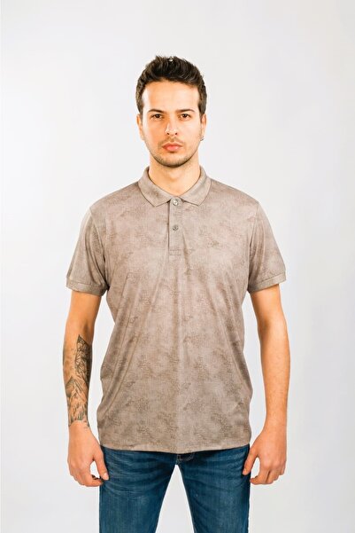 Moda Işık Polo ovratnik bež boje Digitalna štampa pakovanje T-shirt