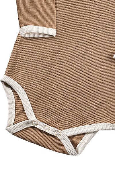 tinylamb Coco Cream Baby Set 2 Piece Unisex Organic Cotton Newborn Bodysuit Pants Bottom Top Gift Set