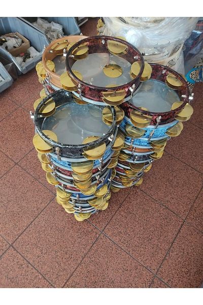 Mitello Pvc Pulley Unbreakable Professional Arabic Bell Tambourine with Case Gift