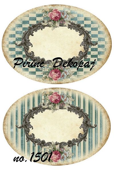 LİNEART Brass Decopage Paper La-1501