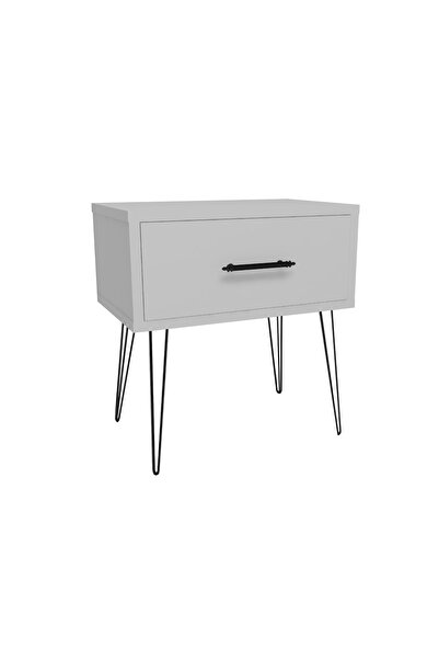 IRMAK DÜNYASI Çekmeceli Komodin Tel Ayaklı Başucu Komodin