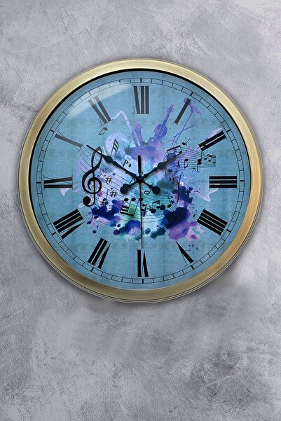 Dream Gift هدية ساعة حائط موسيقية معدنية عتيقة مقاس 40 سم