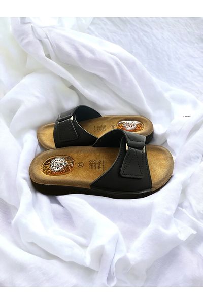 ElisPoly Elis Jelli Black Heel Spur Special Ανατομικές Γυναικείες Ορθοπεδικές Παντόφλες