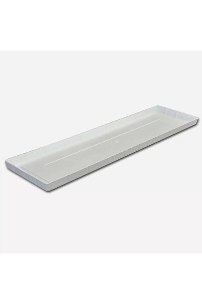 Lider Dikdörtgen Balkon Saksı Altlığı (2 Adet) Beyaz