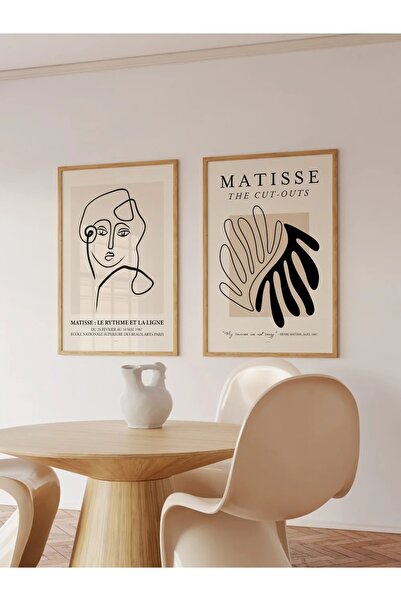 Mudi Store Matisse 2'li Çerçevesiz Poster Duvar Tablosu Poster Modern Tablo D...