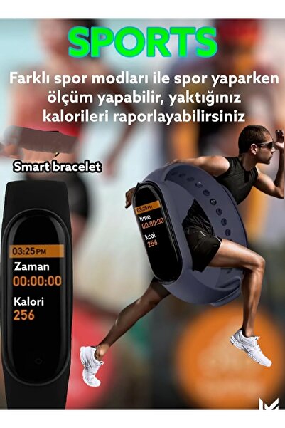 pullmarkt Akıllı Saat Bileklik Spor Saati - Ios Ve Android Uyumlu Tüm Telefonlara Uyumlu