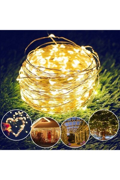 EXİZ TİCARET Peri Led Işık 3 Metre Gün Işığı Pilli Dekor Lambası Ledli Bahçe Oda Kafe Duvar Perde Ledi 3 Mod