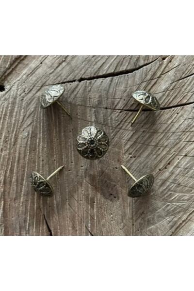 FBK Kabara Raptiye Koltuk Çivisi Antik Eskitme Sarı Çap 16mm 30adet