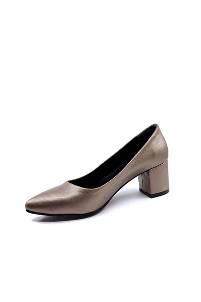 AYAKKABIMOOD Cc 100 6 Cm Platin Şanel Topuklu Ayakkabı