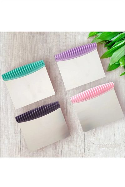 Hilamingo Home Stainless Steel Pattern Handle Spatula Dough Cutter Scraper