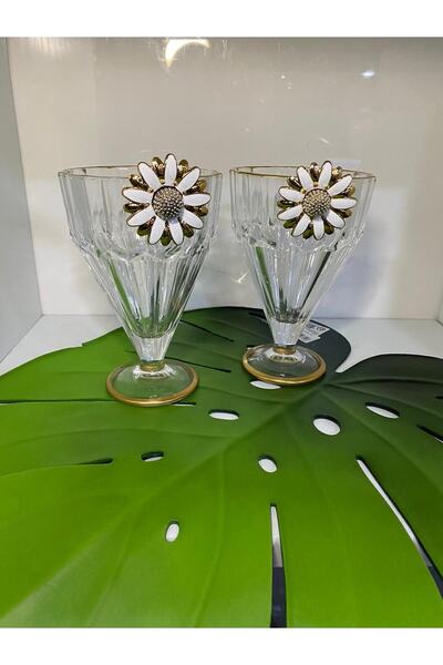 Paşabahçe Papatya Çiçekli 2'li Dondurma Sunum Kasesi