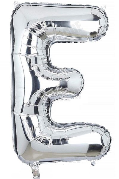 BeySüS 40 Inch SilvEr LEttEr Foil Balloon - LEttEr E