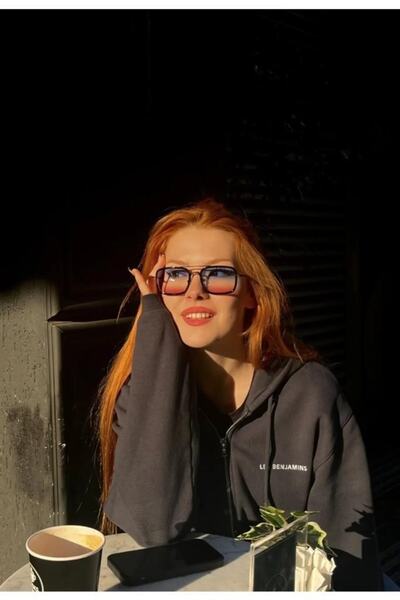 LOOKUP NEW Unisex Kadın Erkek Uv400 Korumalı Mavi Pembe Siyah Kare Dikdörtgen...