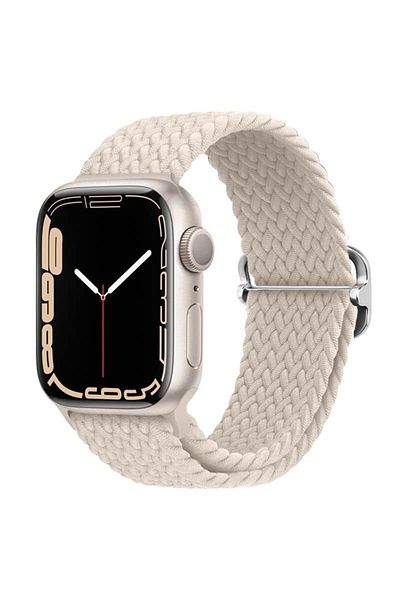 Quse حبل شبكي قابل للتعديل متوافق مع ساعة Apple SE/10/9/8/7/6/5/4/3 42 مم - 41 مم - 40 مم - 38 مم