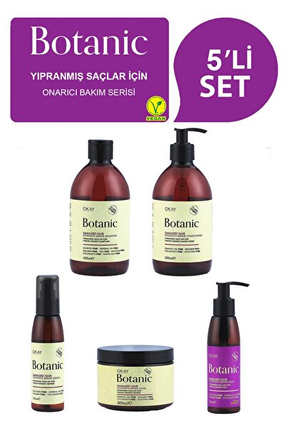 OKAYPROFESSIONNEL BOTANIC Yıpranmış Saçlar Için Saç Bakım Seti