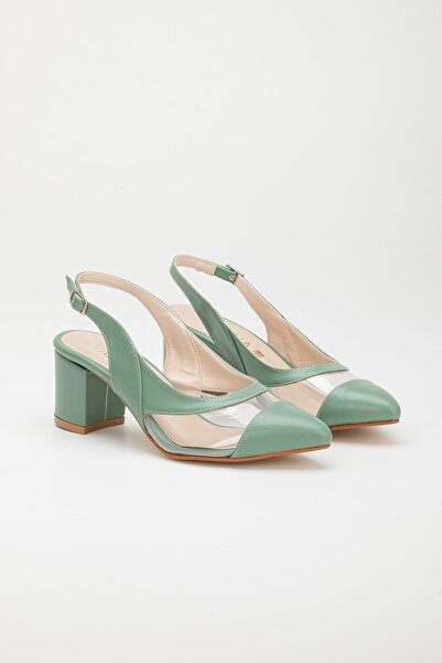 LİLLA Women's Short Heeled Transparent Casual Shoes