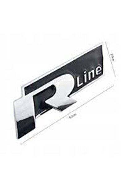 İKTUNING Volkswagen R Line Black-silver Metal Rear Trunk Logo