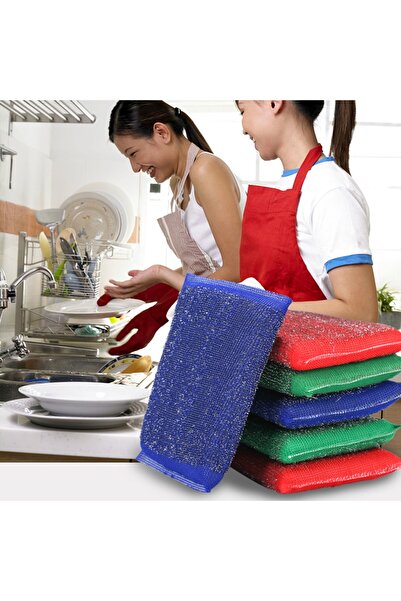 Parex Magic Paslanmaz Kir Tutmaz Sık Dokuma Lüx Çizmez Sünger 4 Adet Renkli