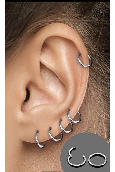BY DİLEK ÇETİN ACCESSORY Cerrahi Çelik Kıkırdak Helix Tragus Septum Piercing ...