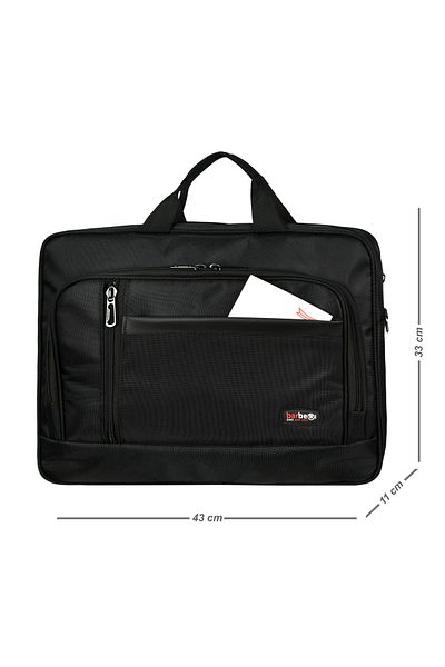 barberri Unisex Μαύρο Laptop & Χαρτοφύλακας 16,5 ιντσών