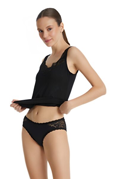 Blackspade Women's Black Slip Panties 1772