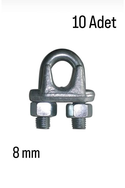 Çelik A Tipi Halat Klemensi 8 Mm (10 Adet)