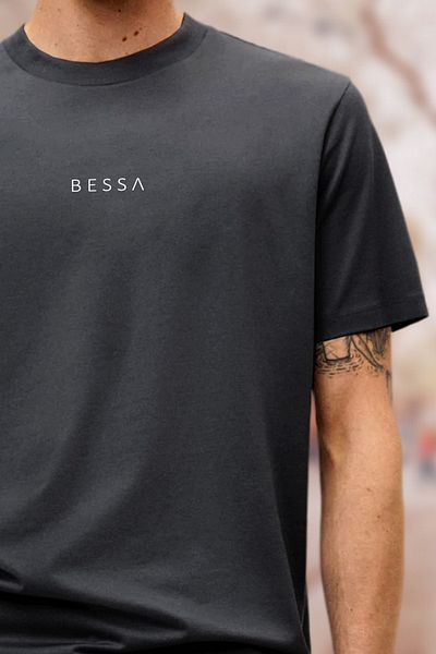 BESSA Ανδρικό μπλουζάκι με στάμπα Smoked Crew Neck