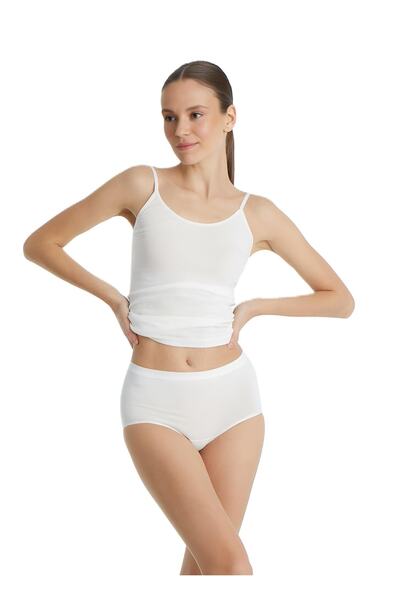 Blackspade Chiloți albi cu talie înaltă pentru femei 1307