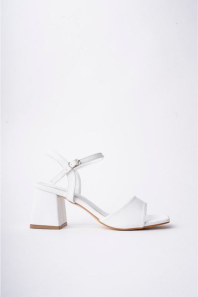 Diardi Short Heeled Women's White Sandals