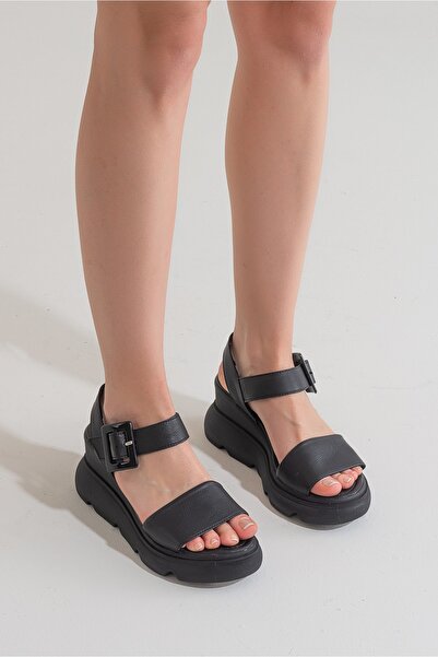 PASSAGE SHOES Women's Skin Genuine Leather Wedge Heeled Sandals 6221