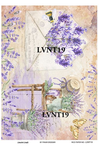 LİNEART Brass Decopage Paper La-lvnt19