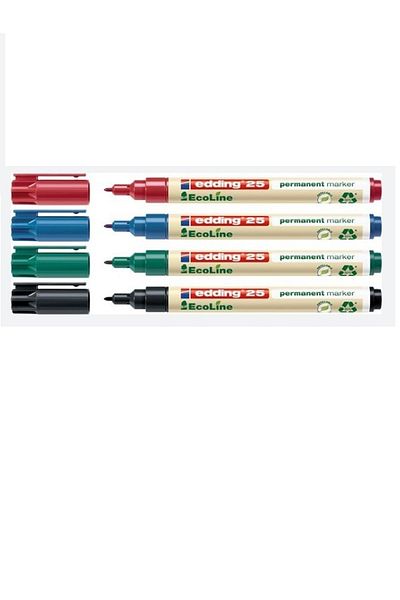 Edding Permanent Marker Ecoline 25, Set of 4