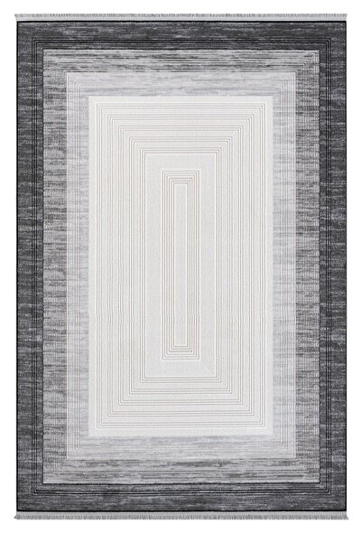 Turkrugs Zen Antrasit Yumuşak Dokulu Halı Kilim Salon Mutfak Dokuma Makine Ha...