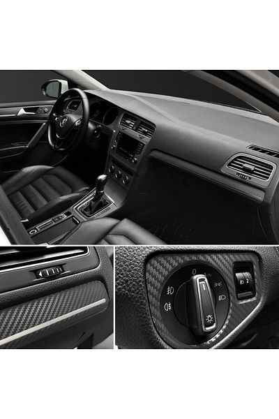 WİOX 3d Carbon Fiber Foil Black 30cm X 152cm
