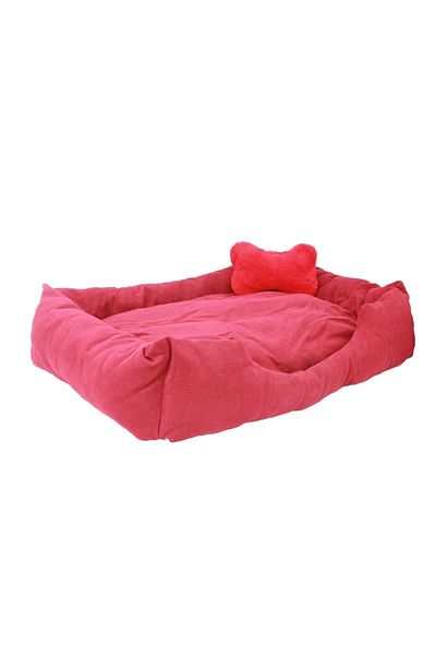 Pandogo Cat Bed Pet Cat Cushion Pet Rectangular 65x45 Cm Soft Cushion Red