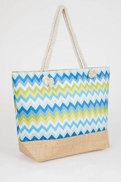 DeFacto Beach Bag - Multicolored - Graphic