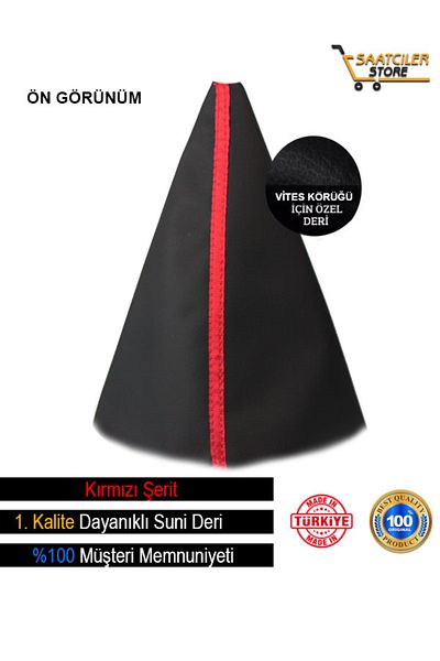 Saatstore غطاء ناقل الحركة متوافق مع مرسيدس C Series W205 2014، جلد أسود، تصميم خاص، خياطة شريطية حمراء