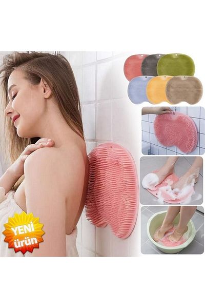 Neler Geldi Neler Suction Cup Bath Washcloth Bath Washcloth Silicone Quality Bath Massage Washcloth Foot Back Massage Pad New Product