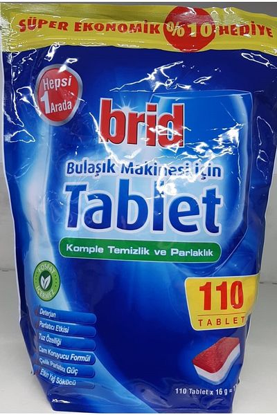 Brid Dishwasher Tablet 16 Gr 110 Pieces