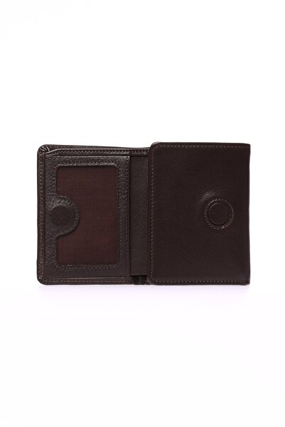 Grande Ανδρικό πορτοφόλι 1414 Γνήσιο Δέρμα Φυσικό Καφέ