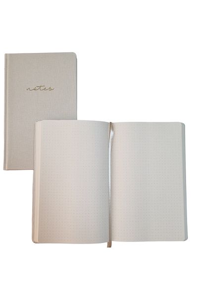 blume Acar Linen Hard Cover 13*21 Cm 240 Pages Dot Notebook