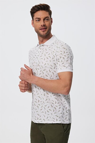 Lee Cooper Ανδρικό μπλουζάκι με γιακά πόλο Newpine Λευκό