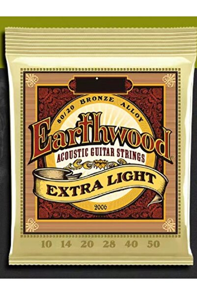 Ernie Ball 2006 Earthwood Extra Light Akustik Gitar Teli 10-50