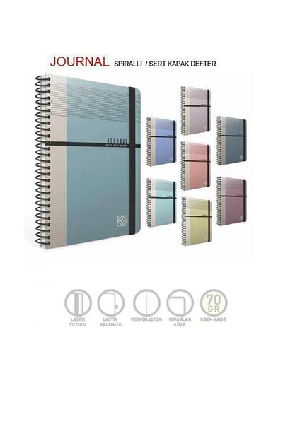 Gıpta Journal Spiral Hard Cover 17X24 120 Sheets Ruled Notebook