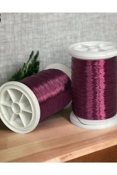 gürbüz filografi 0.30 مم (100 جم - 150 م) سلك نحاسي ملون بورجوندي