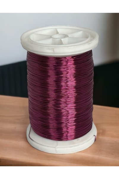 gürbüz filografi 0.30 Mm (100gr- 150m) Burgundy Colored Copper Philography Wire