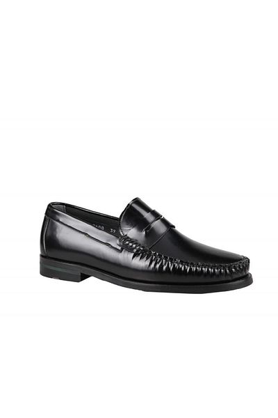 Fosco Ανδρικά παπούτσια casual 2600 Γνήσιο Δερμάτινο Μαύρο Λουστρίνι